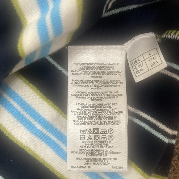 Brooks Brothers Women’s Striped Lounge Cotton Pj Top Size large - Picture 5 of 6